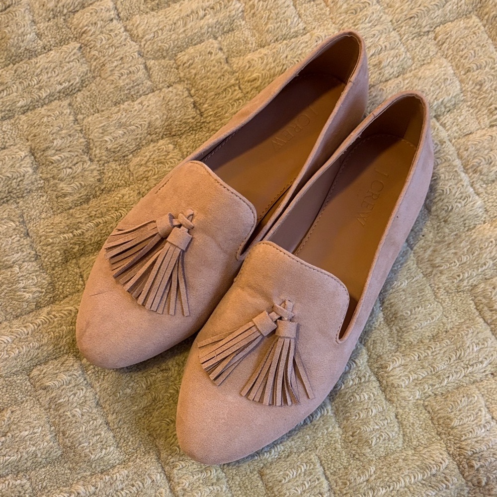 J. Crew tan Suede Tassel Loafers